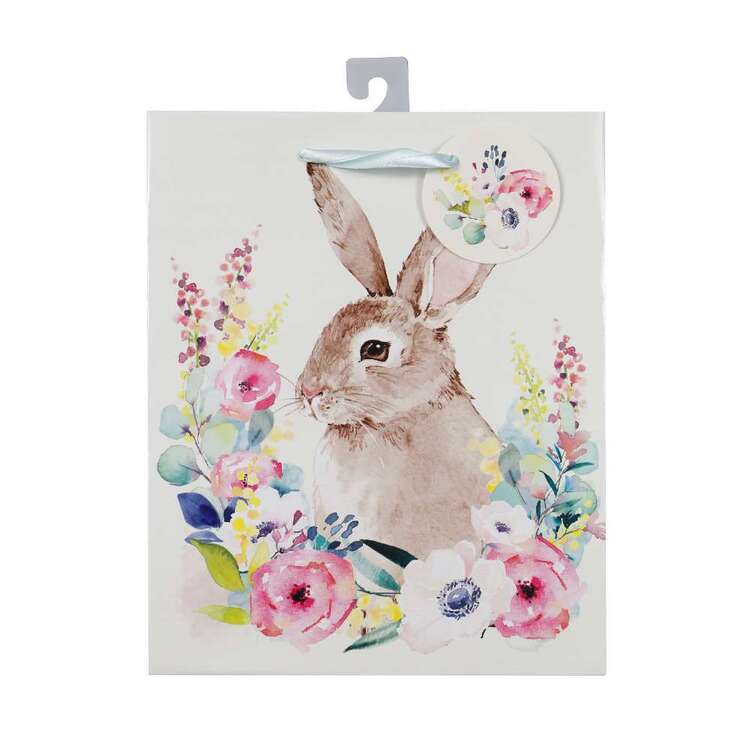 Floral Bunny Medium Gift Bag