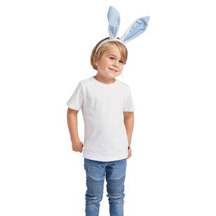 Happy Easter Plush Bunny Headband Blue