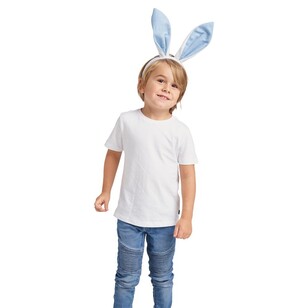 Happy Easter Plush Bunny Headband Blue