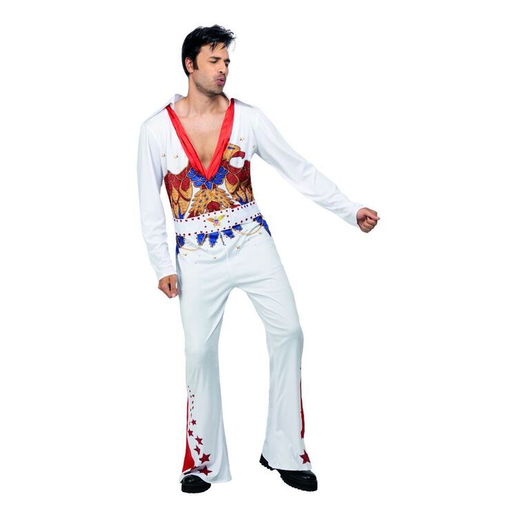 Spartys Adult Official Elvis Jumpsuit White