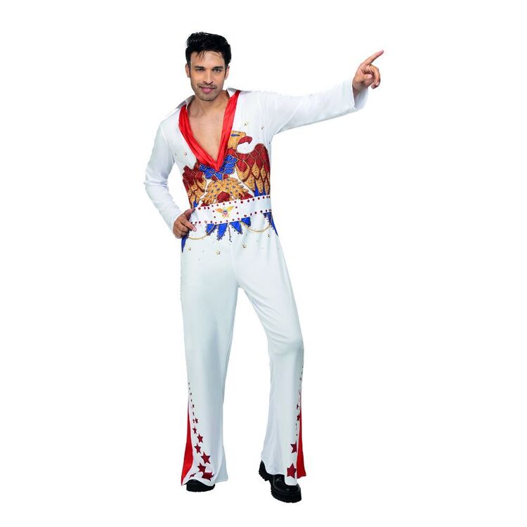 Spartys Adult Official Elvis Jumpsuit White