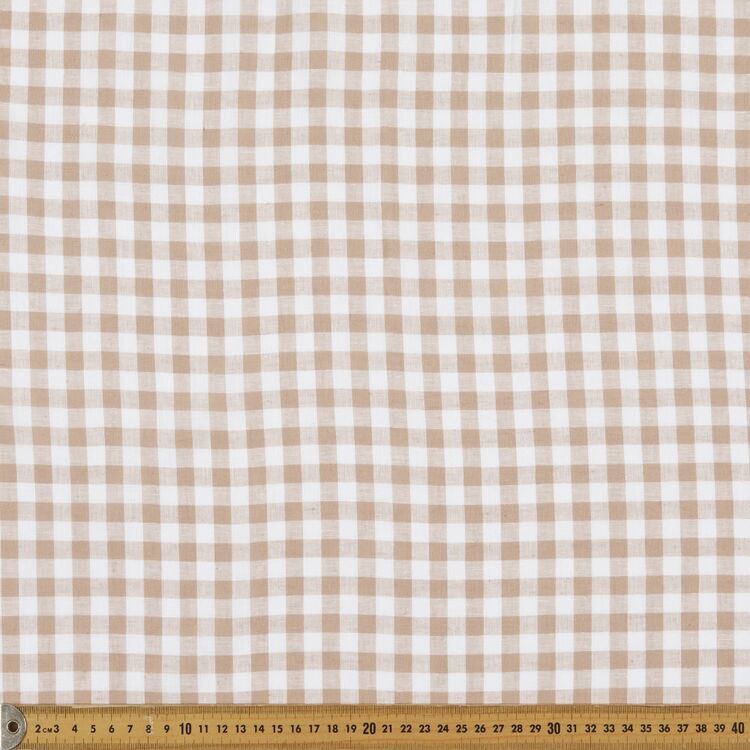Yarn Dyed Gingham Printed 110 cm Flax Cotton Fabric