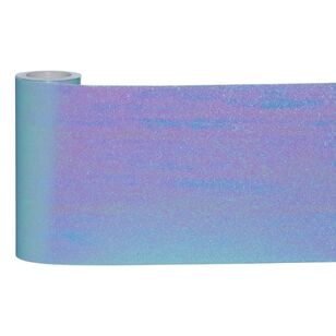 Maria George Holographic Rainbow Pleather Trim Blue 15 cm x 1.5 m