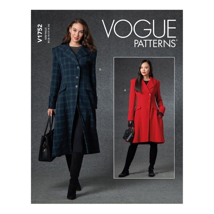 Vogue Sewing Pattern V1752 Misses' Coat