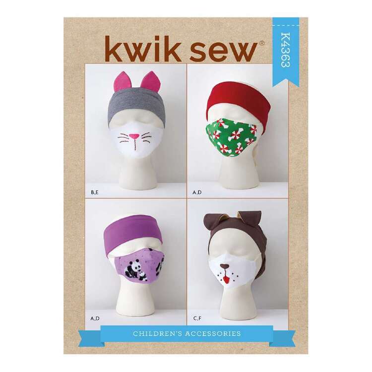 Kwik Sew K4363 Children's Headband, Hat & Face Mask