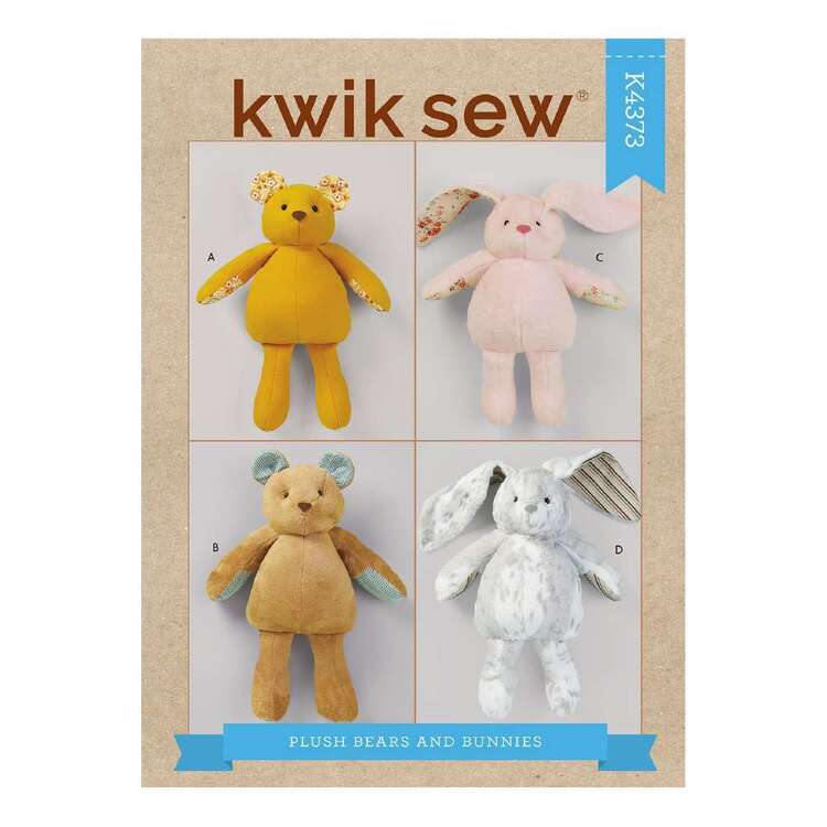 Kwik Sew K4373 Plush Bears & Bunnies