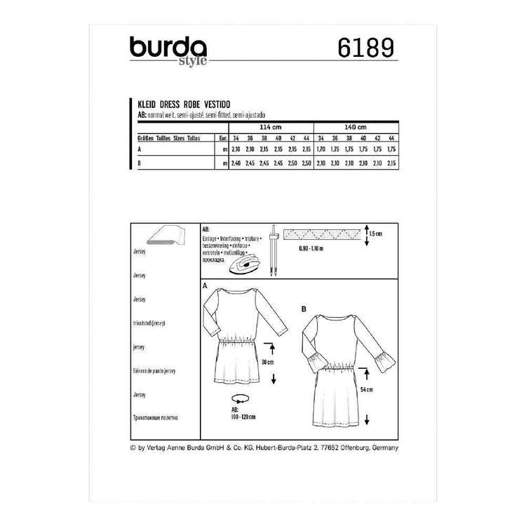 Burda 6189 Misses Dresses With Scoop Neckline burda-6189-misses-dresses-with-scoop-neckline