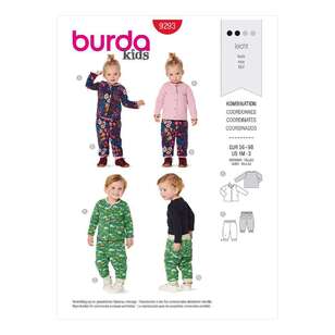 Burda 9293 Babies' Jacket With Trousers or Pants - Reversible 56-98