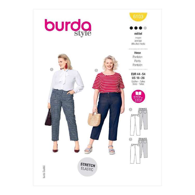 Burda 6103 Women's Trousers & Pants