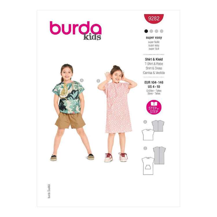 Burda 9282 Children's Top & Dress
