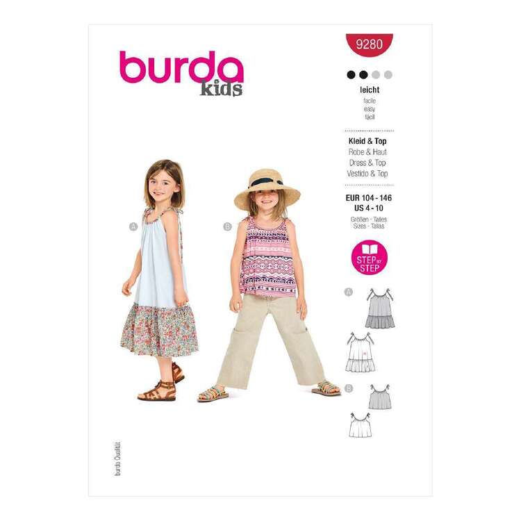 Burda 9280 Children's Top & Dress