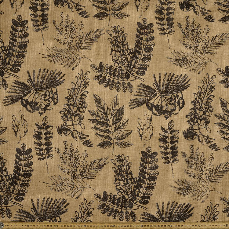 Botanical Printed 120 cm Hessian Fabric