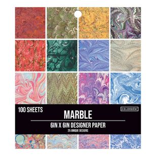 Colorbok Marble Designer Paper Pad Multicoloured 6 x 6 in