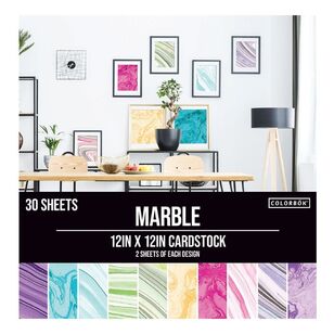 Colorbok Marble Cardstock Pack Multicoloured 12 x 12 in