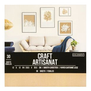 Colorbok Craft Artisanat Smooth Cardstock Pack Brown 12 x 12 in