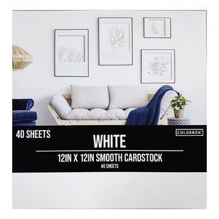 Colorbok White Smooth Cardstock Pack White 12 x 12 in