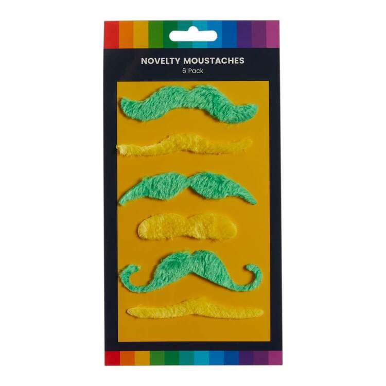 Spartys Australia Day Novelty Moustaches 6 Pack