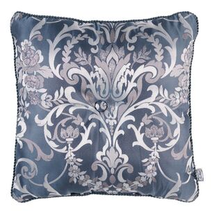 La Scala Rosalie Button Cushion Blue