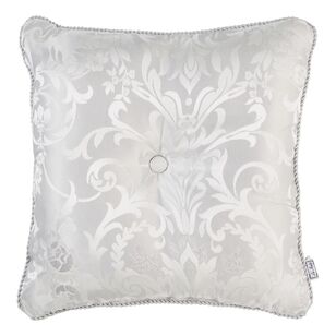 La Scala Rosalie Button Cushion Silver