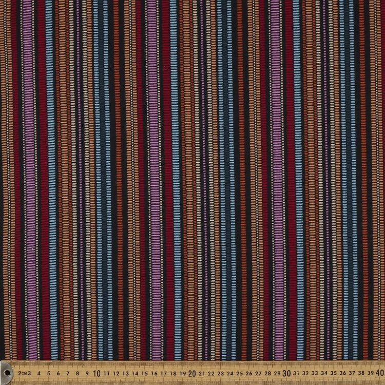 Stripe Printed 132 cm Cotton Linen Fabric Multicoloured 132 cm