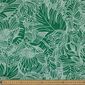Stencil Printed 132 cm Cotton Linen Fabric Green & White 132 cm