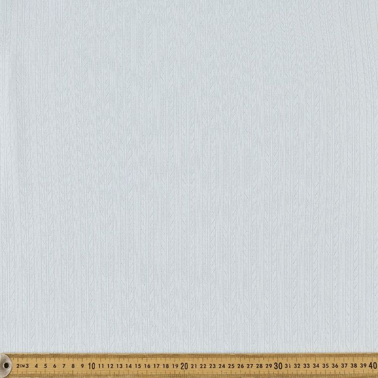 Plain 148 cm Recycled Pointelle Knit Fabric