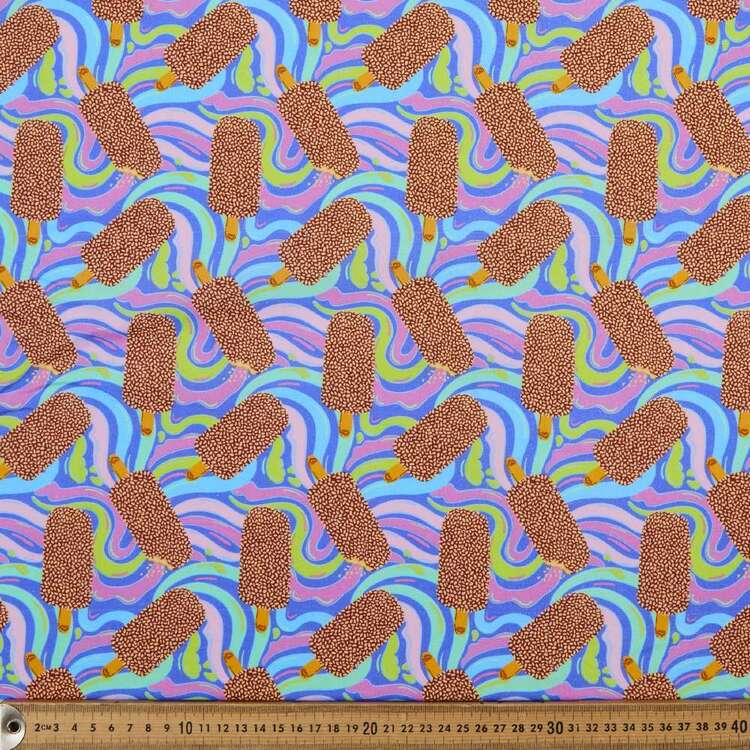 Streets By Ellie Whittaker Golden Gaytime Printed 112 cm Cotton Fabric Multicoloured 112 cm