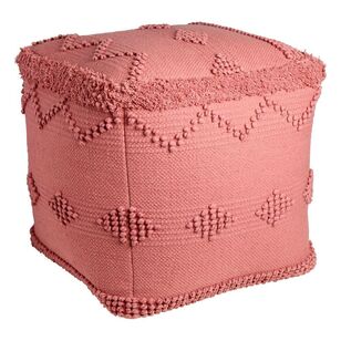Ombre Home Nature's Nirvana Tufted Ottoman  Pink 45 x 45 cm