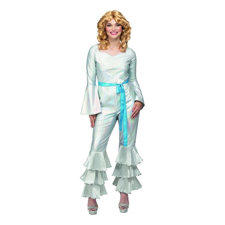 Spartys Adult 70s Silver Icon Adult Jumpsuit Silver