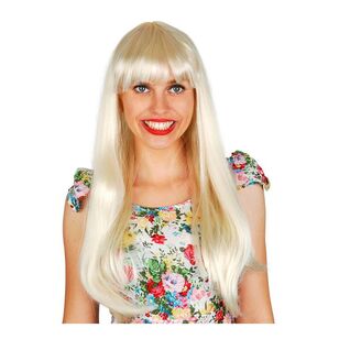 Tom Foolery Jessica Long With Fringe Wig Blonde