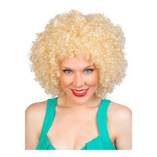 Tom Foolery Hernando Afro Blonde Wig Multicoloured