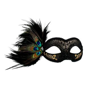 Tom Foolery Adrianna Peacock Feather Eye Mask Multicoloured