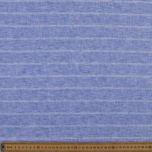 Chambray Stripe #2 Printed 145 cm Polando Easy Care Linen Feel Fabric Chambray 2 145 cm