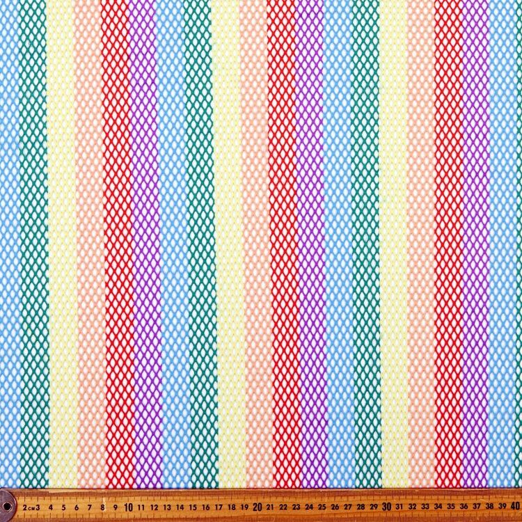 Rainbow Printed 148 cm Mesh Fabric