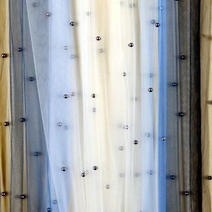 Plain 145 cm Pearl Ombre Tulle Fabric Blue 145 cm