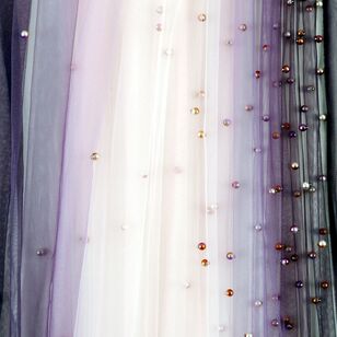 Plain 145 cm Pearl Ombre Tulle Fabric Lilac 145 cm