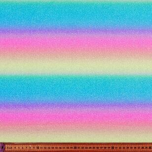Rainbow Printed 147 cm Sparkle Mesh Knit Fabric Rainbow 147 cm