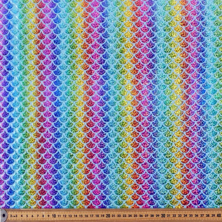 Rainbow Scale Printed 145 cm Dance Knit Fabric Rainbow Scale 145 cm