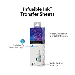 Cricut Mug Press Infusible Ink Printed 2 Pack Purple Watersplash