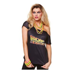 Karnival 80's Back To The Future Adult T-Shirt Black