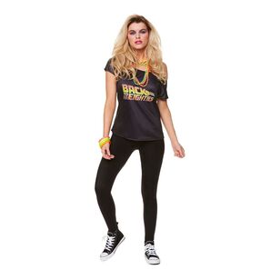 Karnival 80's Back To The Future Adult T-Shirt Black