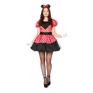 Karnival Miss Mouse Adult Costume Red & Black