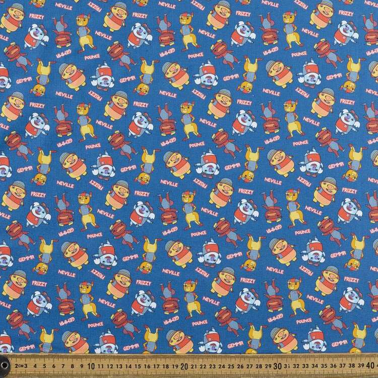Kangaroo Beach Characters Printed 112 cm Cotton Fabric
