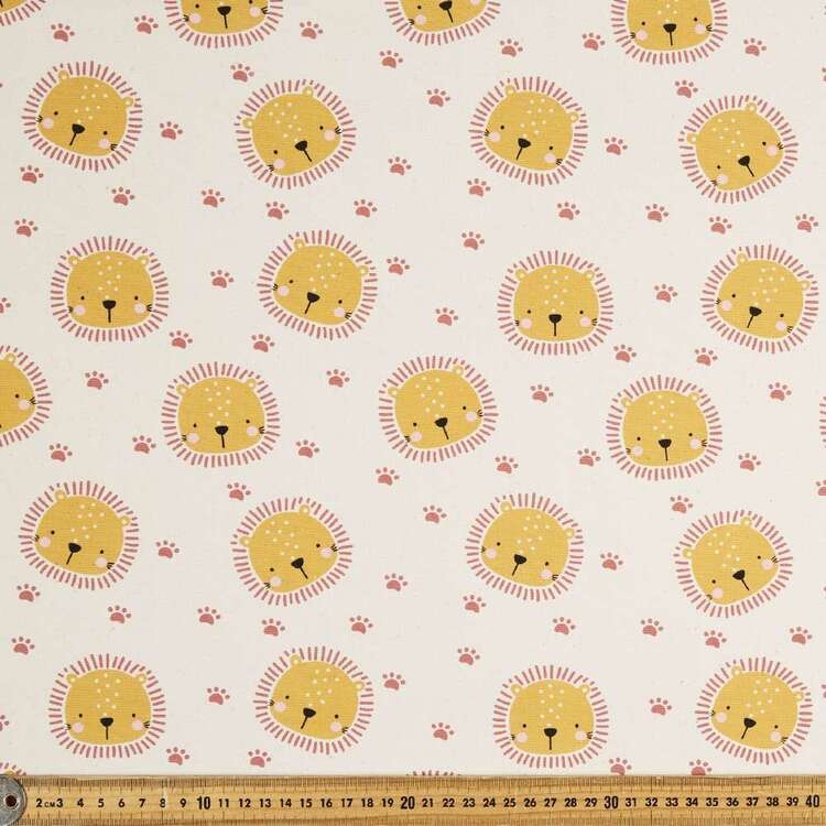 Lovable Leo Printed 112 cm Buzoku Duck Fabric