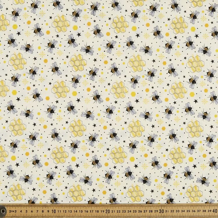 Queen Bee Printed 112 cm Cotton Fabric