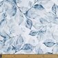 Frosted Leaves 150 cm Cotton Canvas Fabric Blue 150 cm