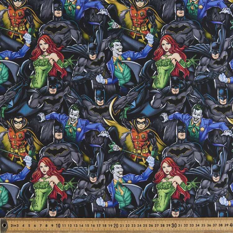 Warner Bros Batman Heroes & Villains Printed 112 cm Cotton Fabric