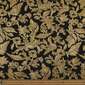 Gold Rush Floral Patterned 145 cm Brocade Fabric Black & Gold 145 cm