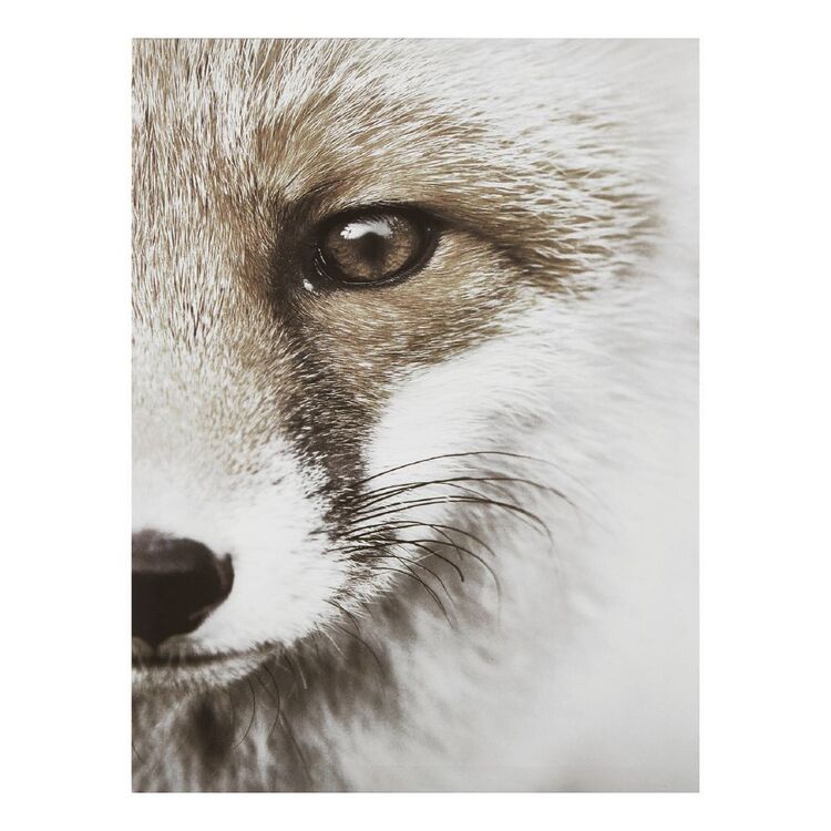 Bouclair Faux Fur Fox Canvas Wall Art