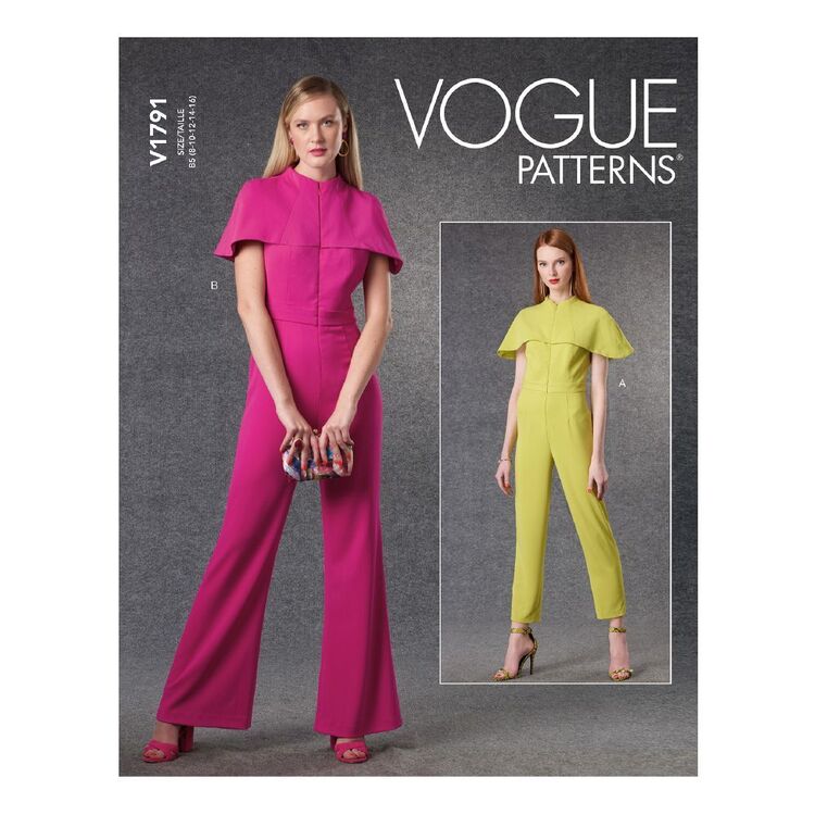 Vogue Sewing Pattern V1791 Misses' Jumpsuits
